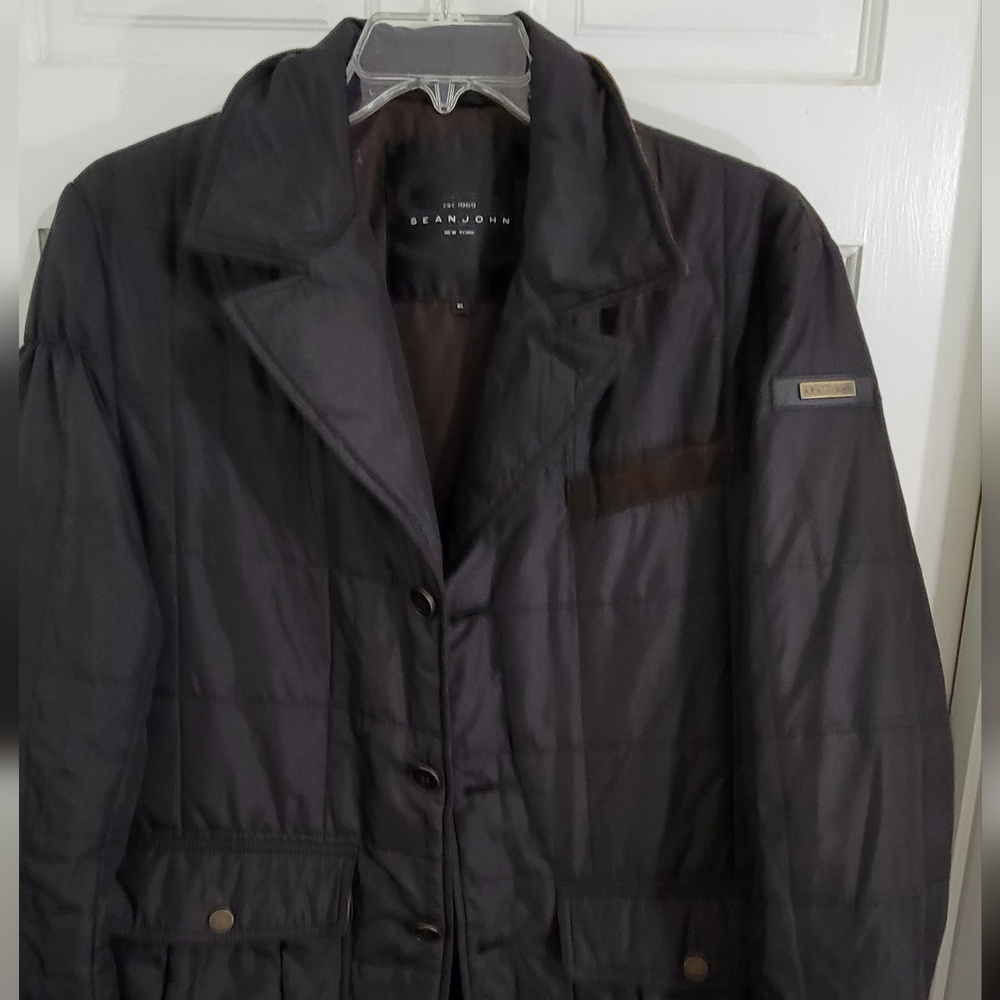 Sean John New York  Quilted Puffer Button Front Corduroy Trim Jacket XL - Picture 4 of 10